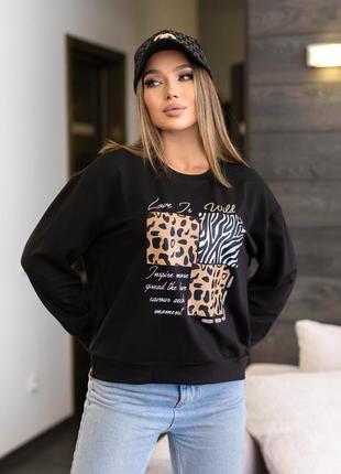Трикотажный женский свитшот двухнтовика+ большие размеры ❤️‍🔥4 фото