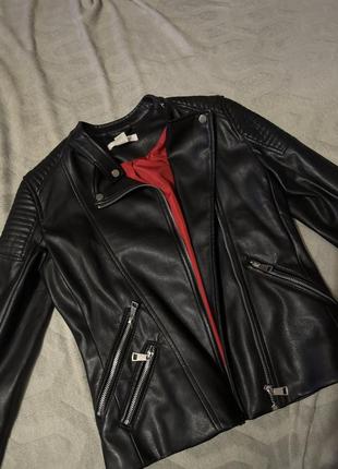 Кожаная куртка h&m
