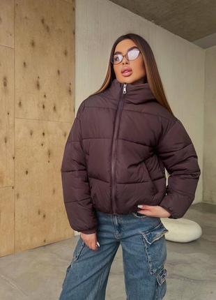 Куртка холлофайбер цвет шоколад