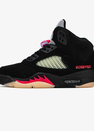 Кросівки nike air jordan 5 retro gore tex "off noir black"