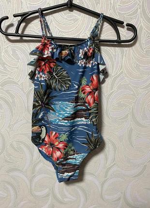Стильный трендовый гавайский слитный купальник с рюшей next