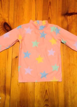 Детская солнцезащитная футболка пляжная для бассейна отдыха плавания для девочки