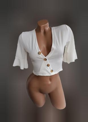 Кофта в рубчик укорочена