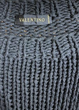 Чорний в’язаний светр в коси шовковий світер хлопковый свитер в косы оригинал valentino