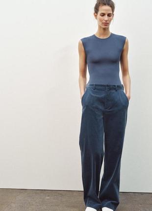 Прямые вельветовые брюки zw collection