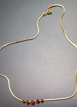 Винтажное нежное колье сплав кристаллы