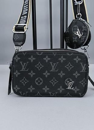 Сумка женская клатч женский кроссбоди спортивная на текстильном ремешке luis vuitton