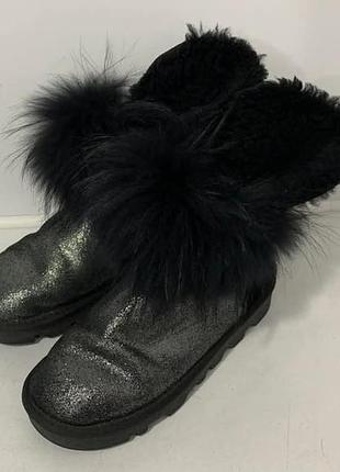 Натуральные зимние женские сапоги 24-24,5 см лот 135