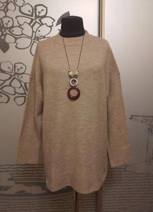 Брендовий акриловий светр джемпер пуловер великого розміру