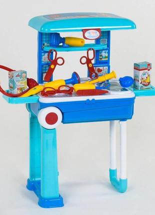 Ігровий набір  доктор у валізі - трансформер 2 в 1 на колесах інструменти аксесурари