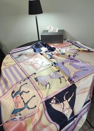 Шовкова хустка шарф коня