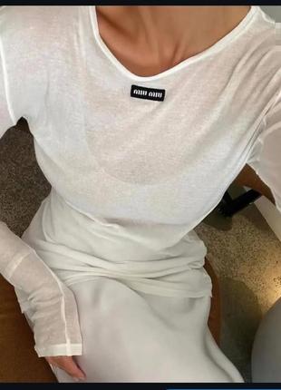 Лонгслив миу miu водолазка