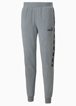 Серые мужские штаны на флисе puma legginsy essentials+ tape men’s pants новые оригинал из сша