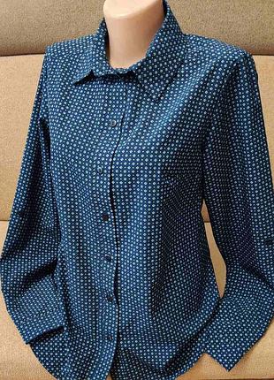 Классическая  женская офисная рубашка с длинным рукавом. размер 44,46