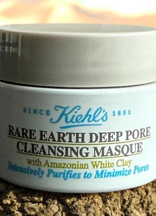 Маска для очищення пор з амазонської білою глиною kiehls rare earth pore cleansing masque, 14 мл