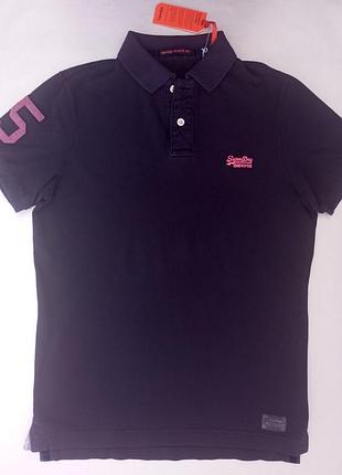 Мужская футболка поло superdry vintage sleeve hit xl. 100% cotton