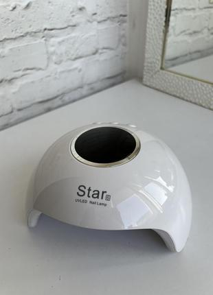 Лампа для маникюра led+us star 6 белая 24w