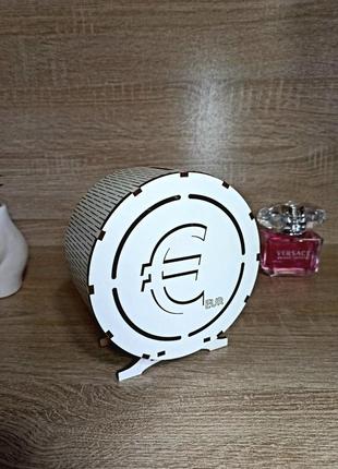 Копілочка "eur" дерев'яна кругла