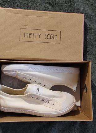 Кеди білі бежеві merry scott 38
