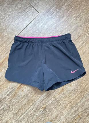 Женские шорты nike/ двойные шорты nike/ спортивные шорты nike
