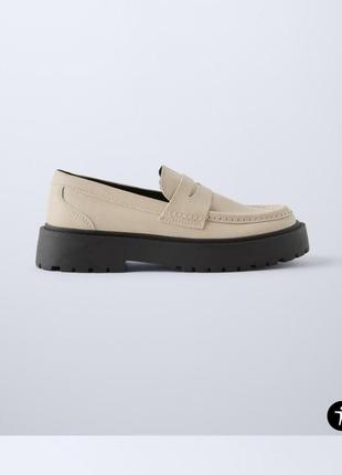 Туфлі балетки лодочки  лофери zara