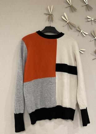 Кашемировый пуловер яркий 85% wool 15% cashmere