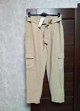 Брендовые новые вискозные брюки-карго р.14.