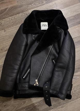 Дубленка zara р.s