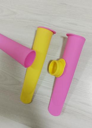 Силиконовые формы с крышкой для мороженого, сока набор 3 шт.