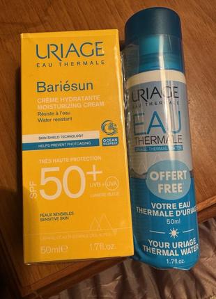Солнцезащитный крем uriage bariesun cream spf50, 50 мл + термальная вода