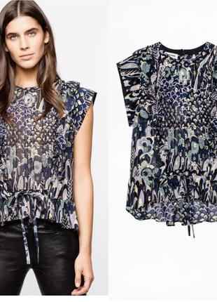 Шовкова блуза топ zadig & voltaire