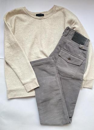 Комплект женский лот батник свитшот + вельветовые серые штаны