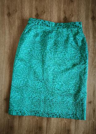 Юбка миди бирюзовая 48 р
