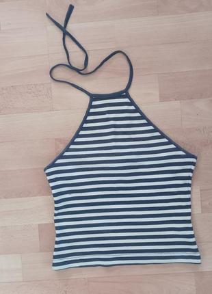 Секси майка топ короткая в полоску terazzo s-m