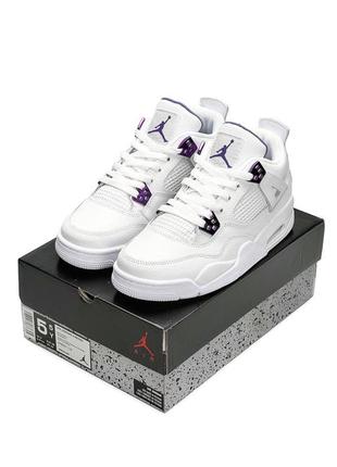 Женские кроссовки nike air jordan 4 metallic purple