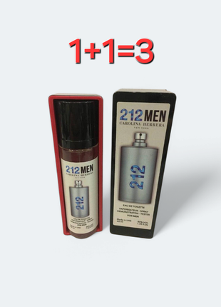 1+1=3 мини-парфюм 40 мл carolina herrera 212 men nyc тестер мужской, каролина эррера 212 Мен