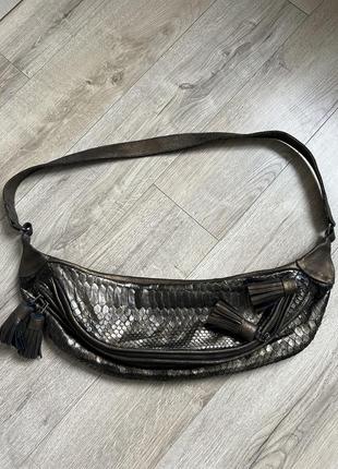 Сумка, бананка, натуральная кожа