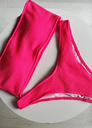 Купальник рожевий жатий без брителей