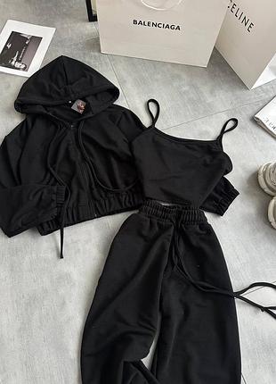 Женский костюм тройка с топом