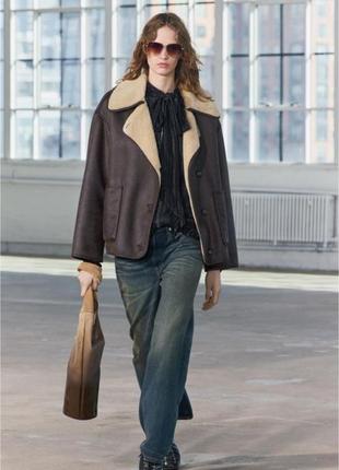 Дубленка zara новая коллекция