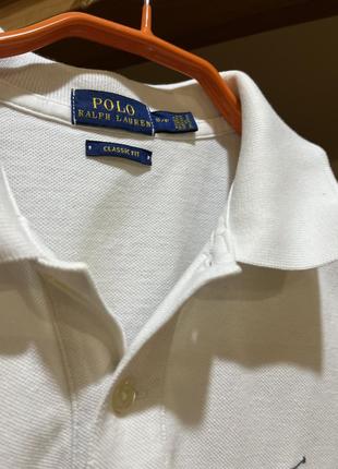 Футболка белая мужская polo