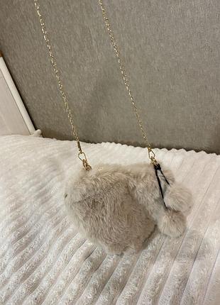 Сумочка сердце меховое 7