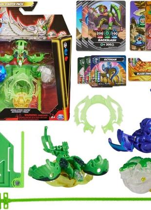 Bakugan бакуган набор 3 шт special attack ventri octogan and trox