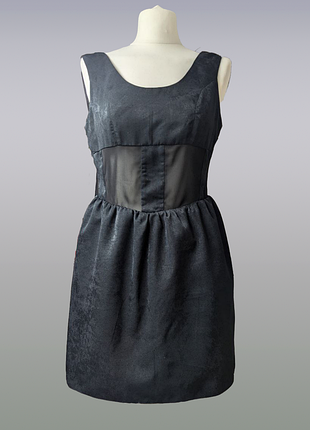 Платье черное с сеткой