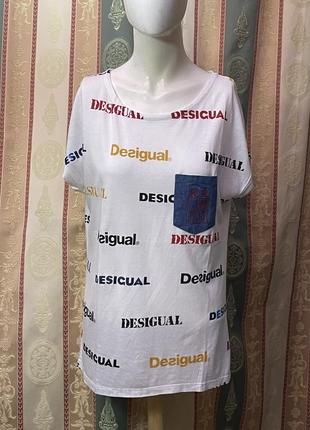 Футболка desigual с принтом логотипа бренда