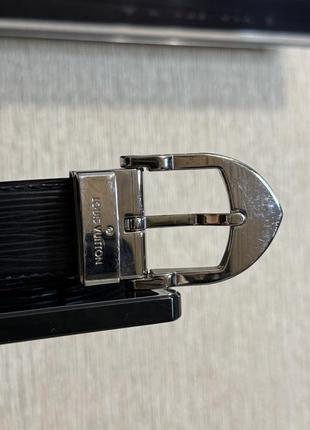 Кожаный мужской ремень louis vuitton epi classic m6833 black, оригинал
