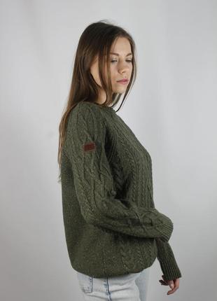 Свитер хаки унисекс шерсть и шелк superdry xl