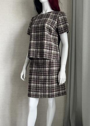 Laura ashley костюм з вовни в клітинку