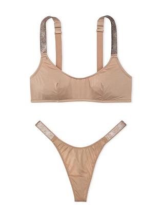 Набор белья victoria’s secret бралет s, l, трусики s, l. very sexy shine. виктория сикрет