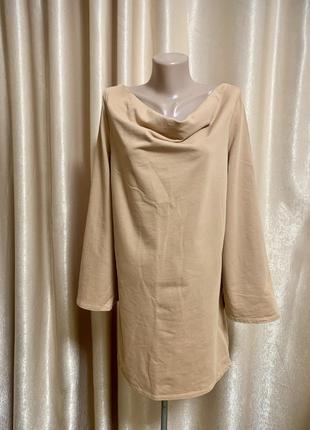 Кофта asos туніка блузка бежевого кольору розмір 10/12/14